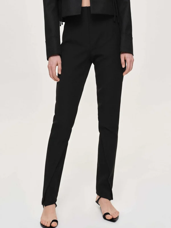 Flash Sale Source Unknown Pantalon Slim Coupe En Biais Tyia, Noir