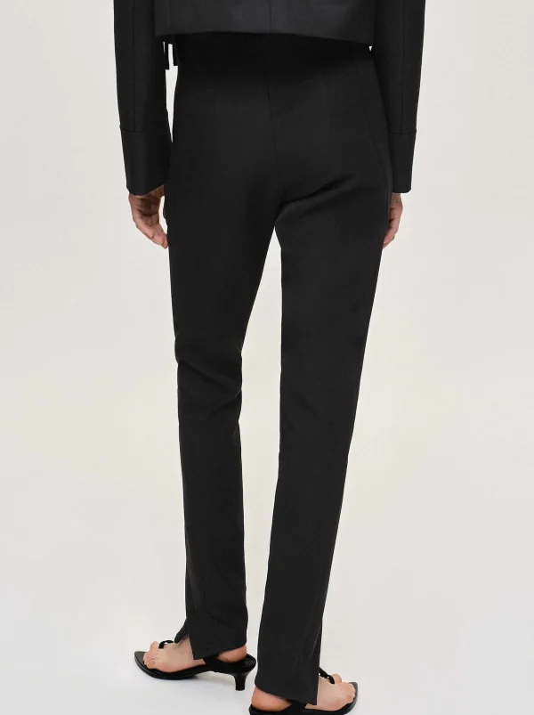 Flash Sale Source Unknown Pantalon Slim Coupe En Biais Tyia, Noir