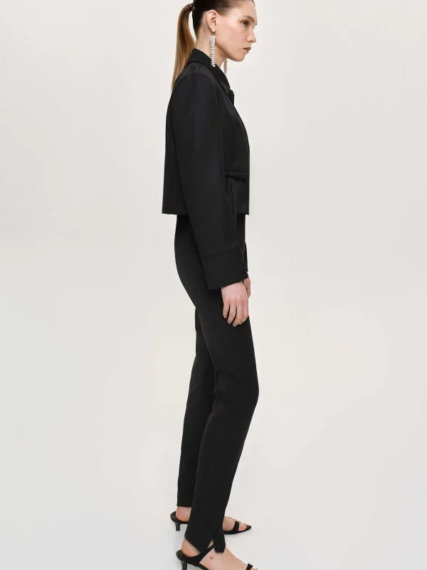 Flash Sale Source Unknown Pantalon Slim Coupe En Biais Tyia, Noir