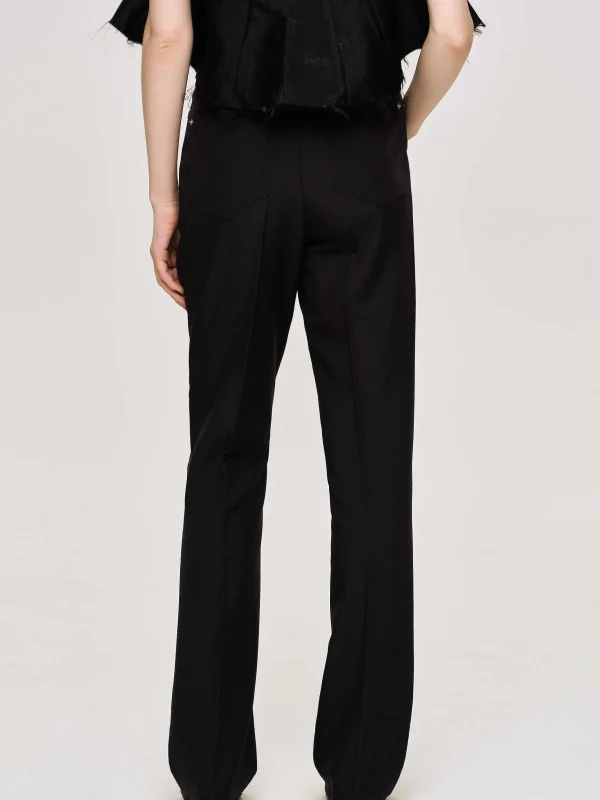 Clearance Source Unknown Pantalon Slim Froisse, Noir