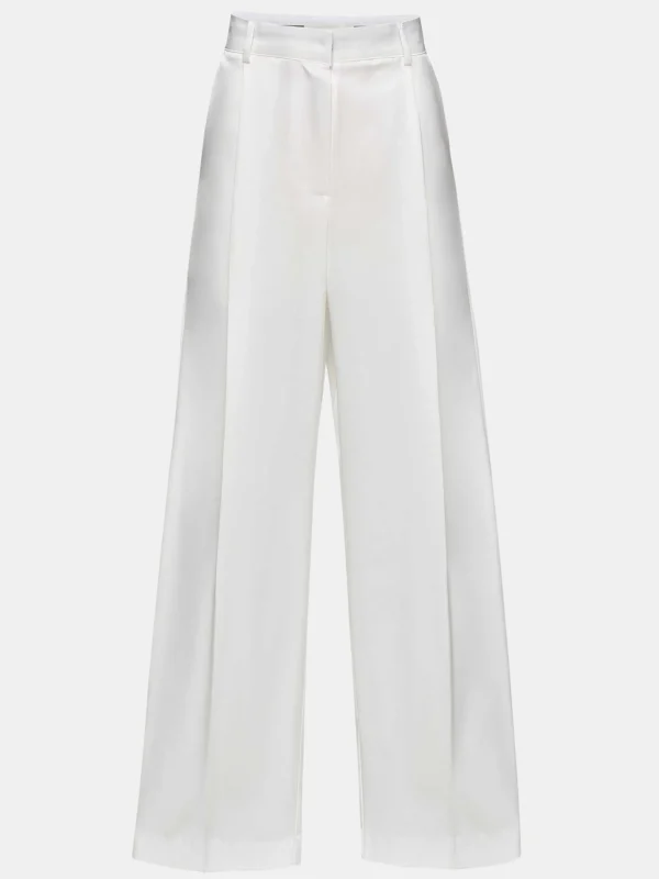 Cheap Source Unknown Pantalon Taiamo Fluide Satin, Blanc