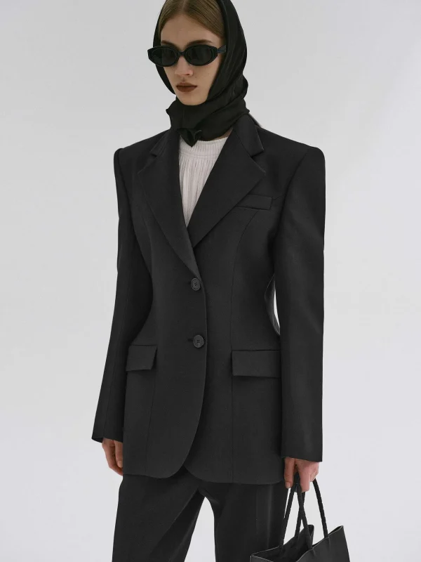 Cheap Source Unknown Poldo Sablier Blazer, Noir