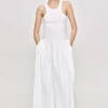 Flash Sale Source Unknown Robe Debardeur Amal Taille Basse Racer, Blanc