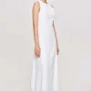 New Source Unknown Robe Longue Ajustee, Blanc