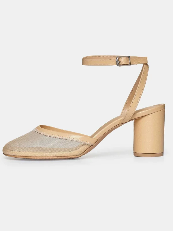 Flash Sale Source Unknown Sandales A Bout En Maille Noa, Camel