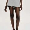 Shop Source Unknown Segura Sweat Mini Jupes-Shorts, Gainsboro Melange