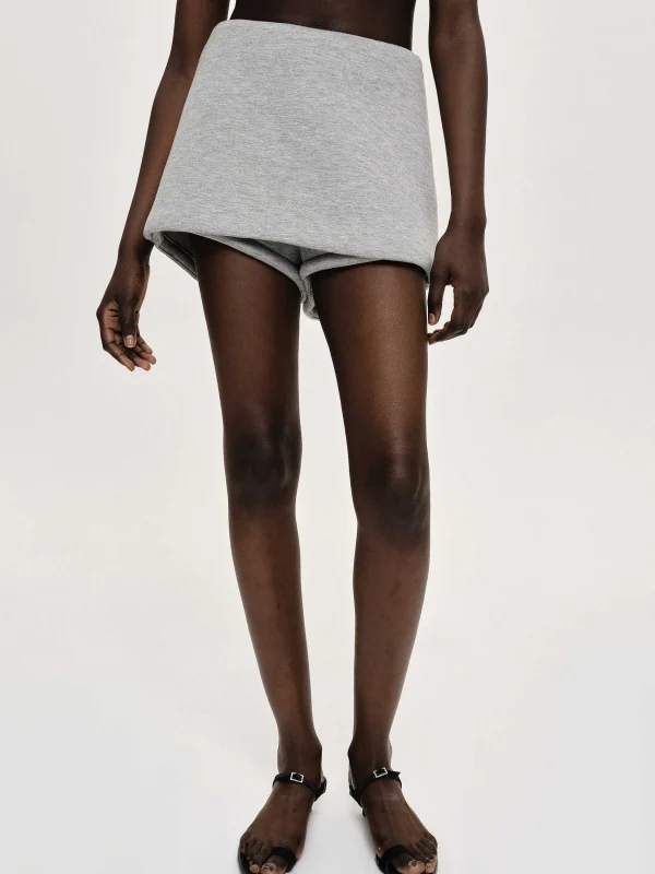 Shop Source Unknown Segura Sweat Mini Jupes-Shorts, Gainsboro Melange