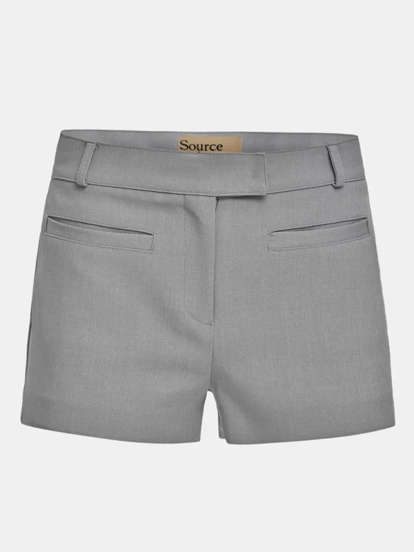 Online Source Unknown Short A Poche Passepoilee Ulna, Gris