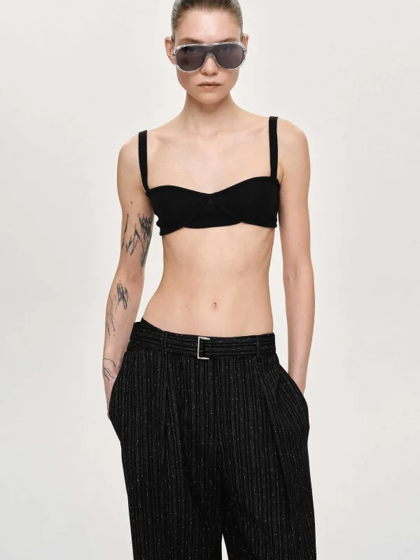 Cheap Source Unknown Soutien-Gorge En Tricot Cotele, Noir