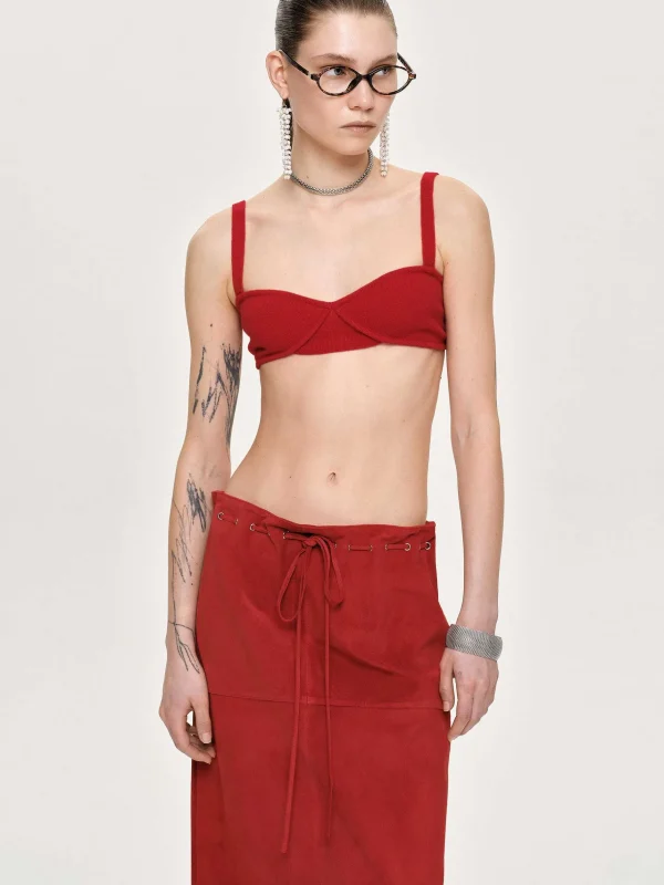 Clearance Source Unknown Soutien-Gorge En Tricot Cotele, Rouge