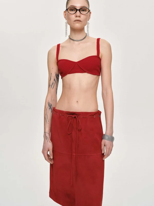 Clearance Source Unknown Soutien-Gorge En Tricot Cotele, Rouge