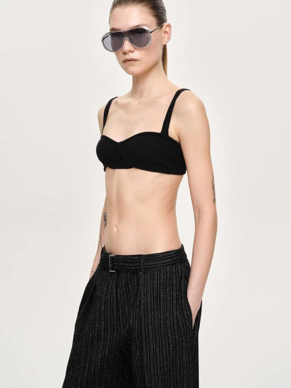 Store Source Unknown Soutien-Gorge En Tricot Cotele, Noir