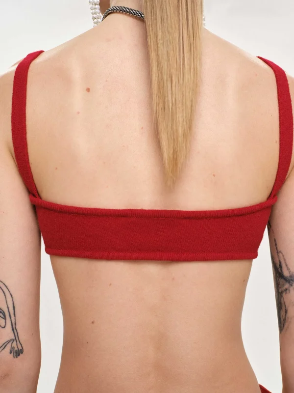 Clearance Source Unknown Soutien-Gorge En Tricot Cotele, Rouge