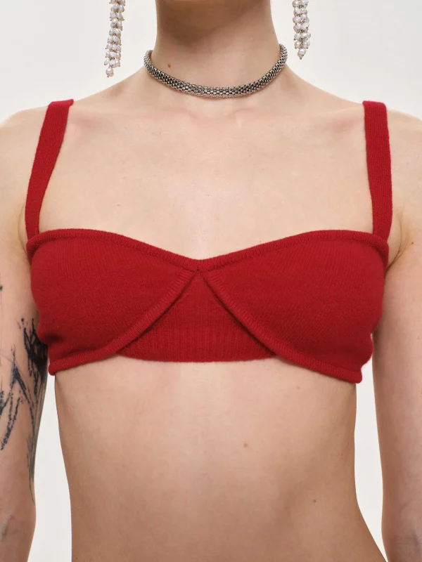 Clearance Source Unknown Soutien-Gorge En Tricot Cotele, Rouge