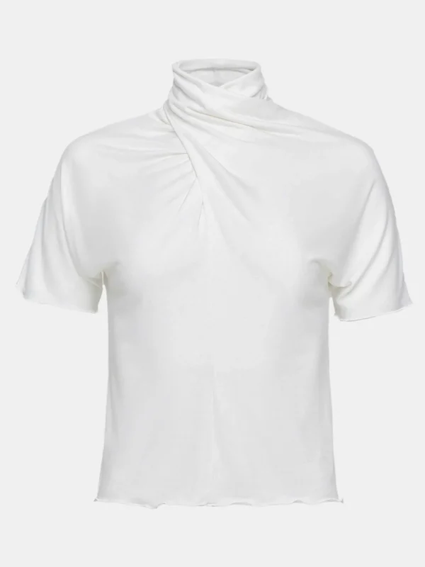 Outlet Source Unknown T-Shirt A Col Croise Daye, Blanc