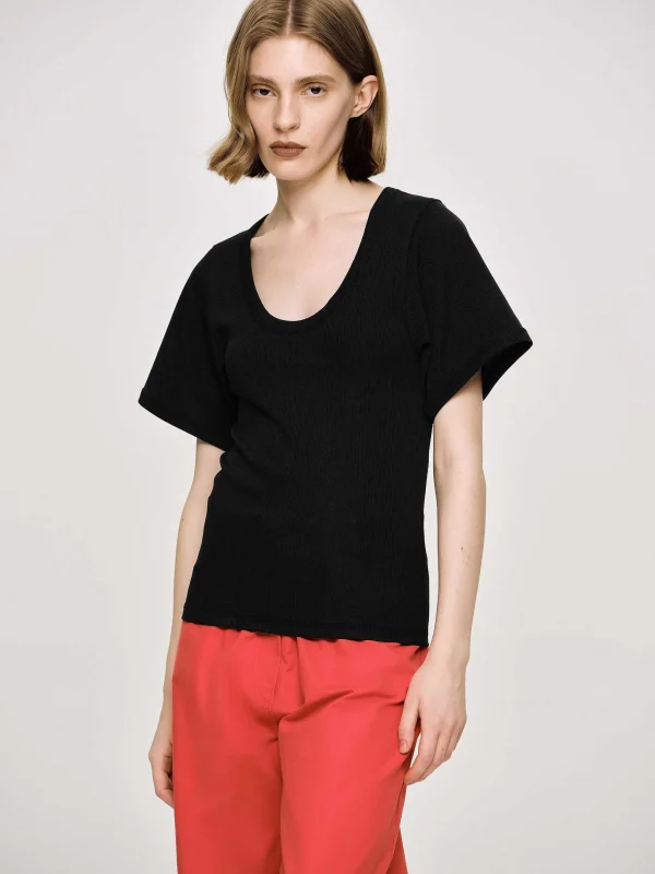 Cheap Source Unknown T-Shirt Deep U, Noir