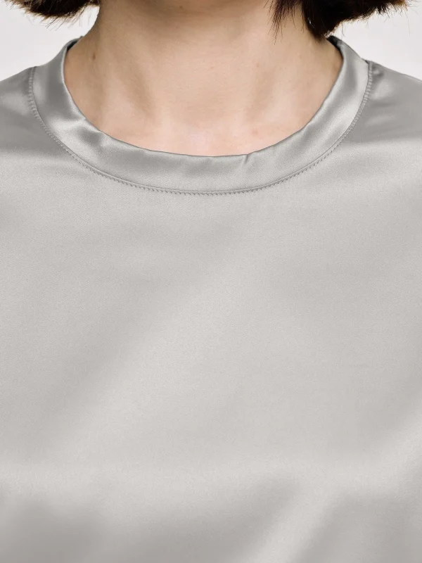 Online Source Unknown T-Shirt En Satin, Argent